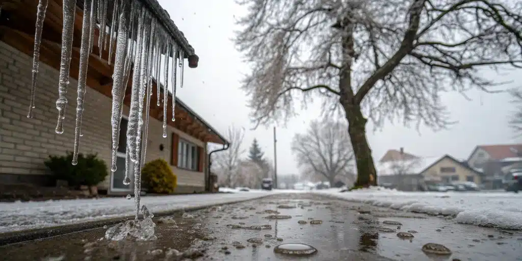 in Clark County WA, heavy rains are followed by sudden freezes