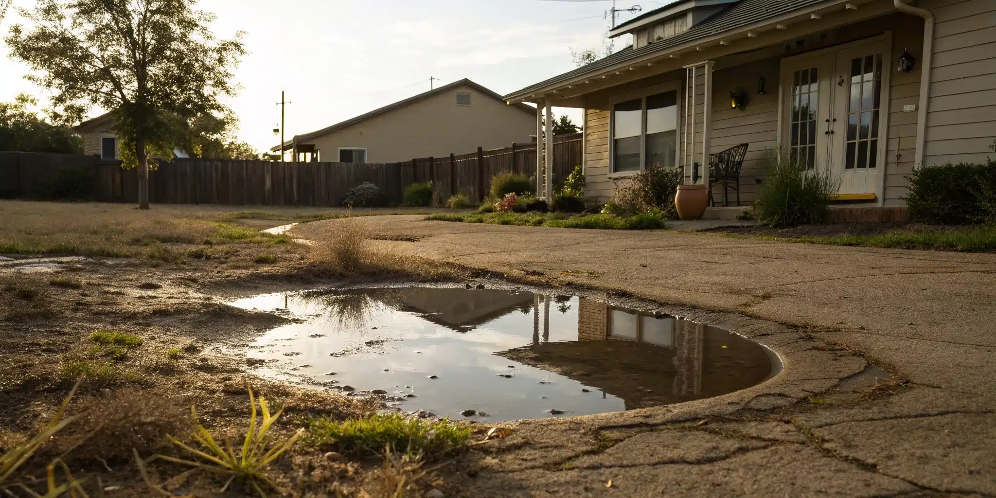 signs of underground water leak